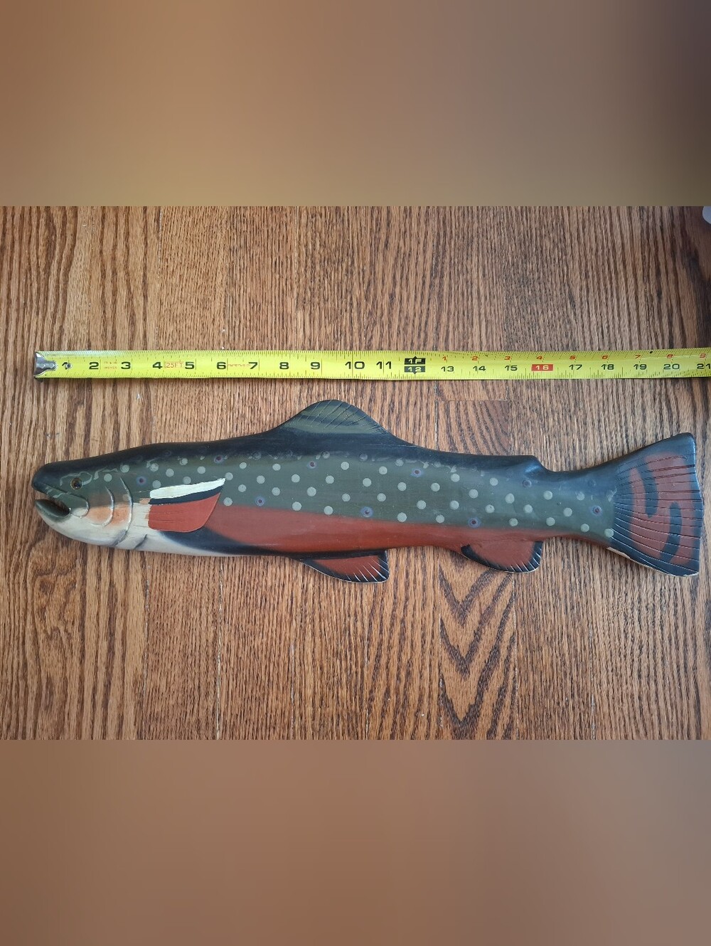 Vintage Wooden Hand Carved Fish Wall Mount